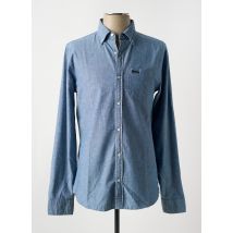 SUPERDRY - Chemise manches longues bleu en lin - Homme - Taille S - Modz