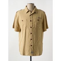 FREEMAN T.PORTER - Chemise manches courtes beige en lyocell - Homme - Taille XXL - Modz