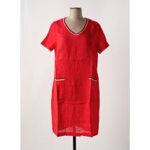 LE BOUDOIR D'EDOUARD - Robe mi-longue rouge en lin - Femme - Taille 40 - Modz