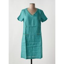 LE BOUDOIR D'EDOUARD - Robe mi-longue vert en lin - Femme - Taille 44 - Modz