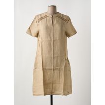 LE BOUDOIR D'EDOUARD - Robe mi-longue marron en lin - Femme - Taille 42 - Modz