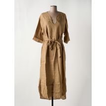 LE BOUDOIR D'EDOUARD - Robe longue marron en lin - Femme - Taille 38 - Modz