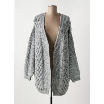 LE BOUDOIR D'EDOUARD - Gilet manches longues gris en acrylique - Femme - Taille 38 - Modz