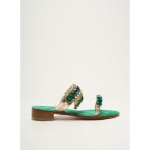 EDDICUOMO - Mules/Sabots vert en cuir - Femme - Taille 37 - Modz