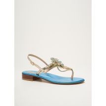 MODA POSITANO - Tongs bleu en cuir - Femme - Taille 38 - Modz