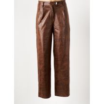 BSB - Pantalon droit marron en polyester - Femme - Taille 36 - Modz
