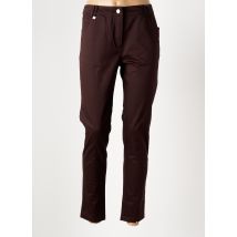 AGATHE & LOUISE - Pantalon slim marron en coton - Femme - Taille 44 - Modz