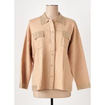 LEO & UGO - Gilet manches longues beige en viscose - Femme - Taille 44 - Modz