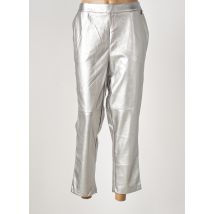 LOLA CASADEMUNT - Pantalon 7/8 argent en polyurethane - Femme - Taille 40 - Modz