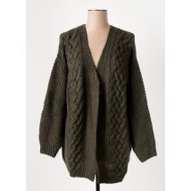 LE BOUDOIR D'EDOUARD - Gilet manches longues vert en acrylique - Femme - Taille 40 - Modz