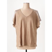 LE BOUDOIR D'EDOUARD - T-shirt marron en lin - Femme - Taille 42 - Modz