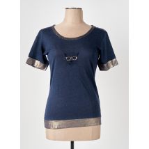LE BOUDOIR D'EDOUARD - T-shirt bleu en lin - Femme - Taille 36 - Modz