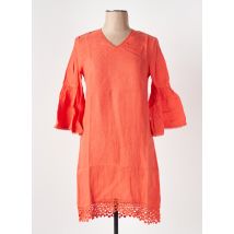 LE BOUDOIR D'EDOUARD - Robe mi-longue orange en lin - Femme - Taille 36 - Modz