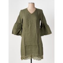 LE BOUDOIR D'EDOUARD - Robe mi-longue vert en lin - Femme - Taille 40 - Modz