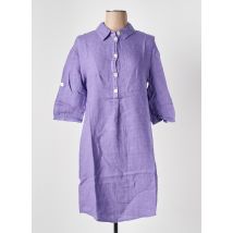 LE BOUDOIR D'EDOUARD - Robe mi-longue violet en lin - Femme - Taille 38 - Modz
