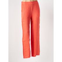 LE BOUDOIR D'EDOUARD - Pantalon droit orange en lin - Femme - Taille 36 - Modz