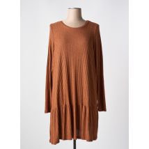 ZHENZI - Robe mi-longue orange en viscose - Femme - Taille 42 - Modz