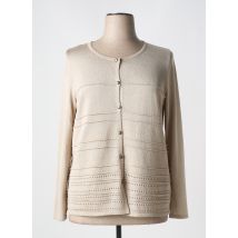 TELMAIL - Gilet manches longues beige en acrylique - Femme - Taille 52 - Modz