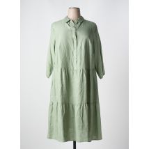 BARBARA LEBEK - Robe mi-longue vert en lin - Femme - Taille 50 - Modz