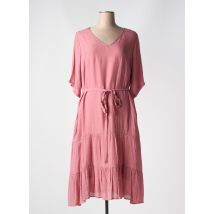 ZHENZI - Robe mi-longue rose en viscose - Femme - Taille 48 - Modz