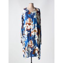 ZHENZI - Robe mi-longue bleu en viscose - Femme - Taille 50 - Modz