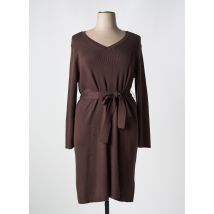 ZHENZI - Robe pull marron en viscose - Femme - Taille 50 - Modz