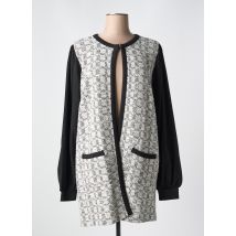 ZHENZI - Veste casual noir en coton - Femme - Taille 46 - Modz