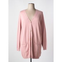 ZHENZI - Gilet manches longues rose en viscose - Femme - Taille 46 - Modz