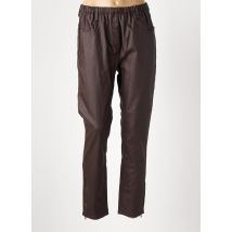 ZHENZI - Pantalon droit marron en viscose - Femme - Taille 54 - Modz
