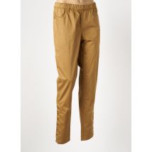 ZHENZI - Pantalon slim beige en coton - Femme - Taille 46 - Modz