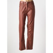 ZHENZI - Pantalon slim marron en viscose - Femme - Taille 52 - Modz