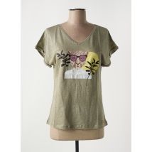 LE BOUDOIR D'EDOUARD - T-shirt vert en lin - Femme - Taille 38 - Modz