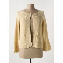 LE BOUDOIR D'EDOUARD - Gilet manches longues beige en coton - Femme - Taille 42 - Modz