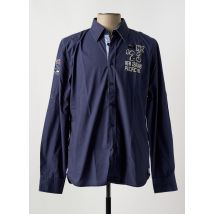 NEW ZEALAND AUCKLAND - Chemise manches longues bleu en coton - Homme - Taille XL - Modz