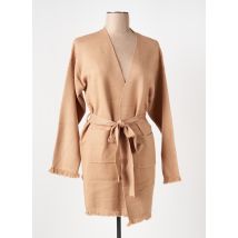 EMILIE.K - Gilet manches longues beige en viscose - Femme - Taille 36 - Modz