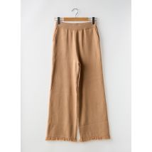 EMILIE.K - Pantalon large beige en viscose - Femme - Taille 38 - Modz