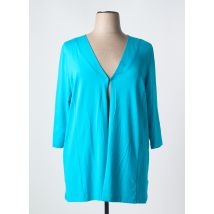 CHALOU - Gilet manches longues bleu en viscose - Femme - Taille 48 - Modz