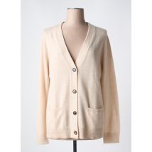 DEVERNOIS - Gilet manches longues beige en cachemire - Femme - Taille 40 - Modz