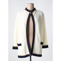 DEVERNOIS - Gilet manches longues beige en viscose - Femme - Taille 46 - Modz