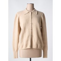 DUE AMANTI - Gilet manches longues beige en laine - Femme - Taille 40 - Modz