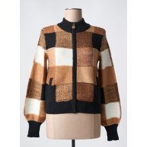 CAROLINE BISS - Gilet manches longues marron en acrylique - Femme - Taille 38 - Modz
