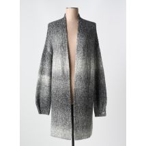CAROLINE BISS - Gilet manches longues gris en coton - Femme - Taille 44 - Modz