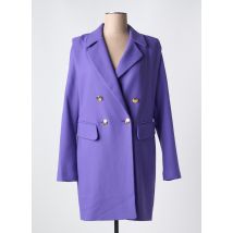 CAROLINE BISS - Manteau long violet en polyester - Femme - Taille 36 - Modz