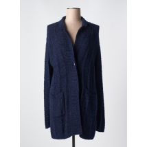 CAROLINE BISS - Gilet manches longues bleu en coton - Femme - Taille 44 - Modz