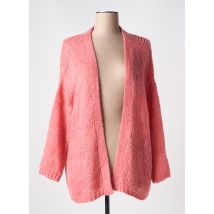 POUPEE CHIC - Gilet manches longues rose en acrylique - Femme - Taille 40 - Modz