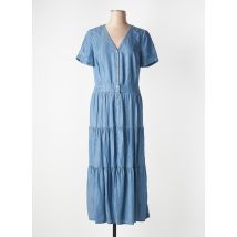 DEVERNOIS - Robe longue bleu en lyocell - Femme - Taille 38 - Modz