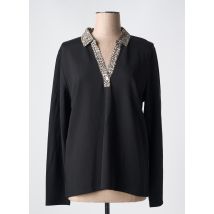 DEVERNOIS - Polo noir en viscose - Femme - Taille 42 - Modz
