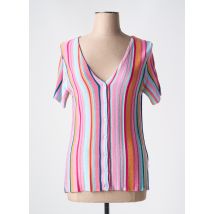 LEO & UGO - Gilet manches courtes rose en viscose - Femme - Taille 40 - Modz