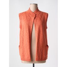 DEVERNOIS - Gilet sans manche orange en coton - Femme - Taille 36 - Modz