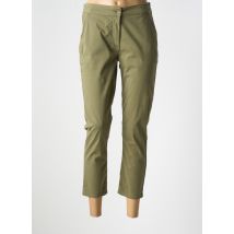 DEVERNOIS - Pantalon 7/8 vert en coton - Femme - Taille 46 - Modz